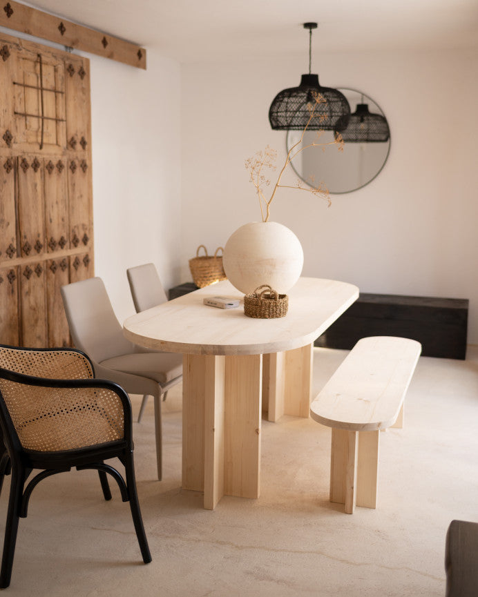 Mesa de comedor + banca Set Tonai