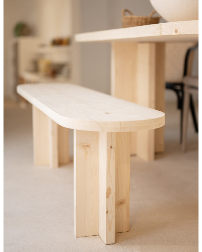 Mesa de comedor + banca Set Tonai
