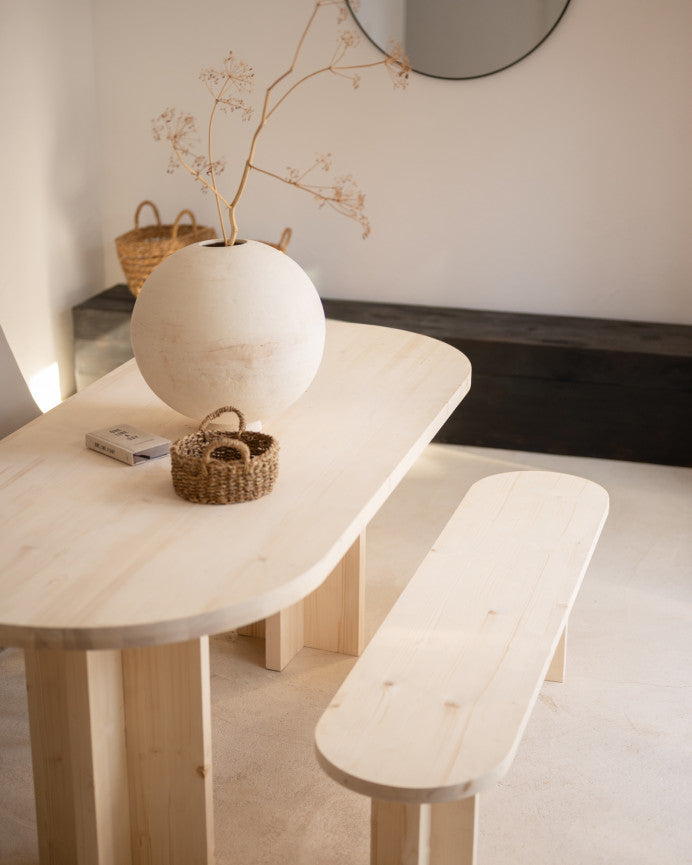 Mesa de comedor + banca Set Tonai