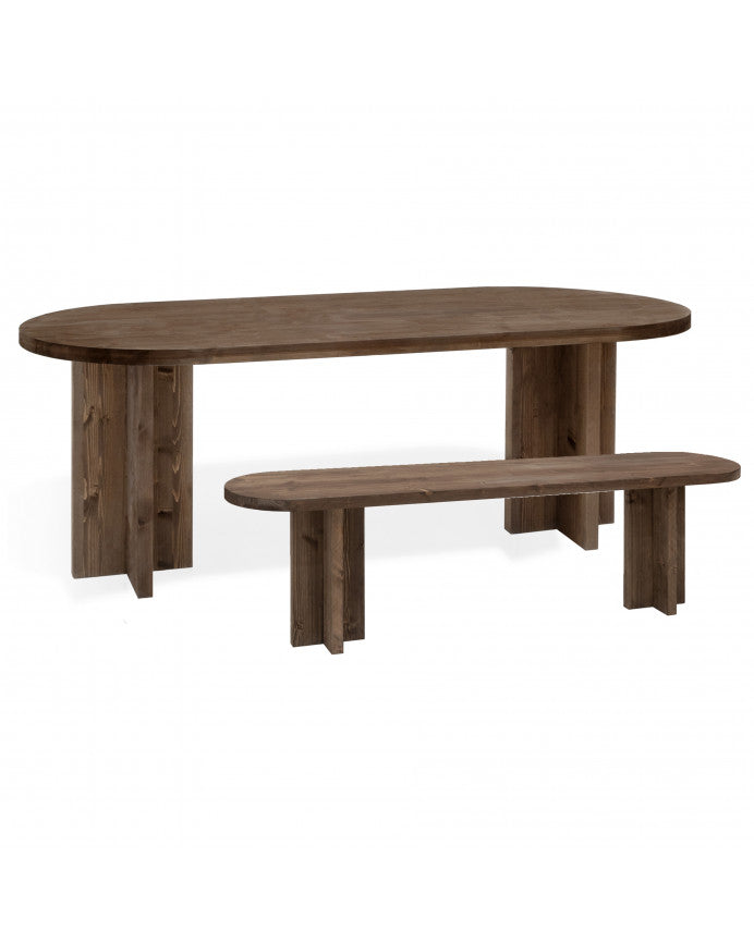 Mesa de comedor + banca Set Tonai