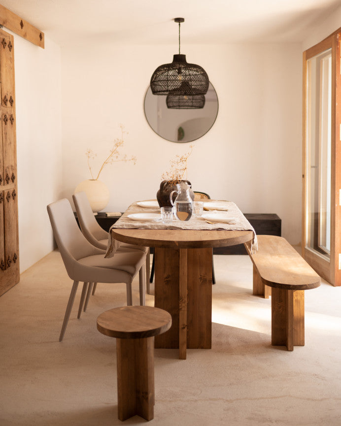 Mesa de comedor + banca Set Tonai