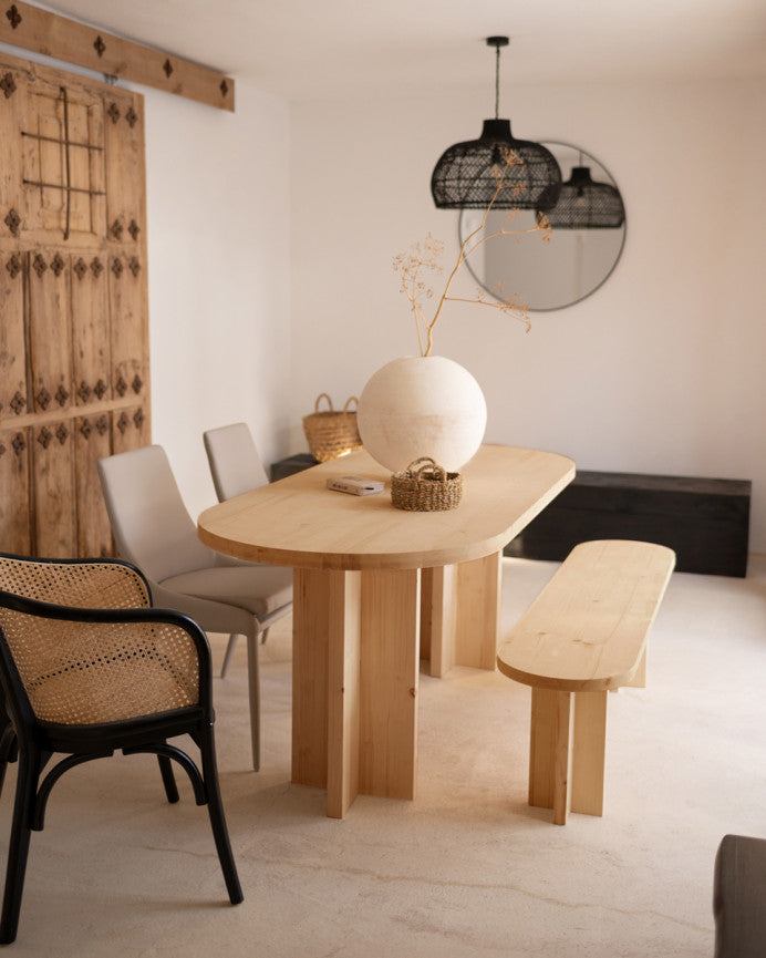 Mesa de comedor + banca Set Tonai