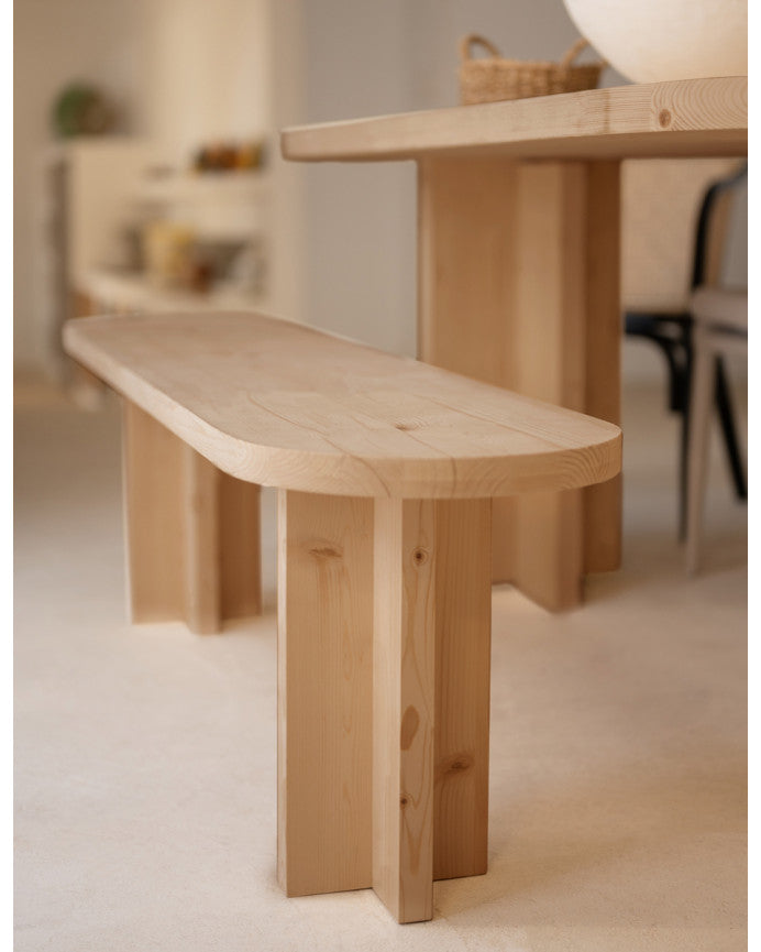 Mesa de comedor + banca Set Tonai