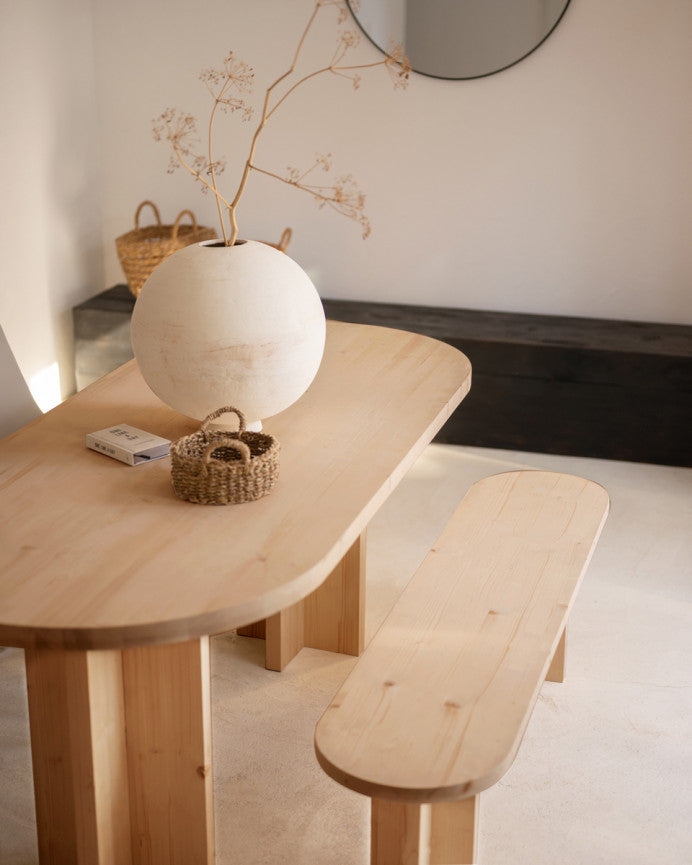 Mesa de comedor + banca Set Tonai