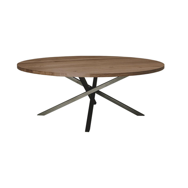 Mesa De Comedor circular Industrial Patas Diseño Hierro - dkolina