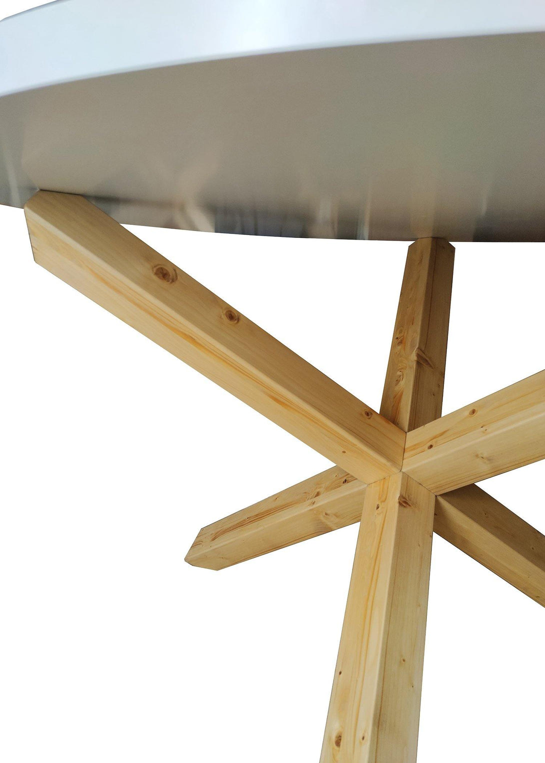 Mesa de Comedor Atemporal Patas Madera Tablero blanco - dkolina