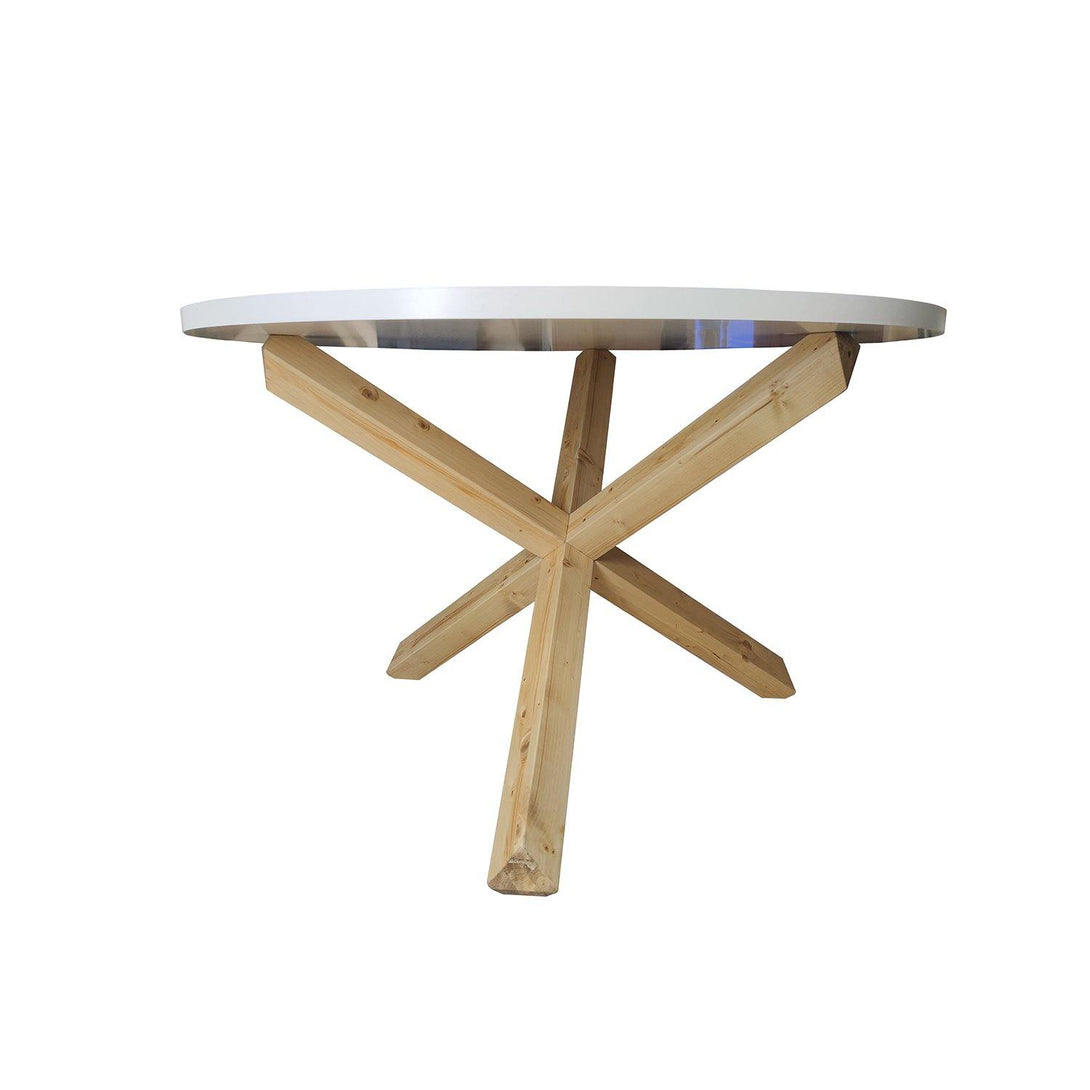 Mesa de Comedor Atemporal Patas Madera Tablero blanco - dkolina